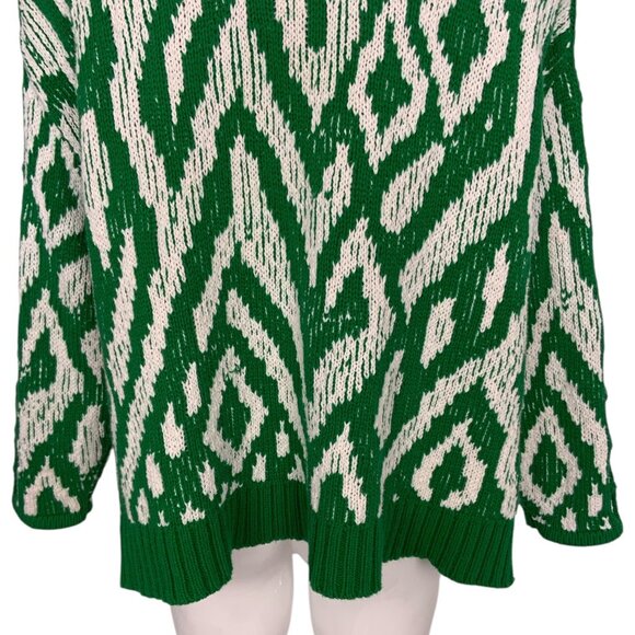 Anthropologie Krisha Cardigan Sweater S Green Crochet Trim - Picture 14 of 16
